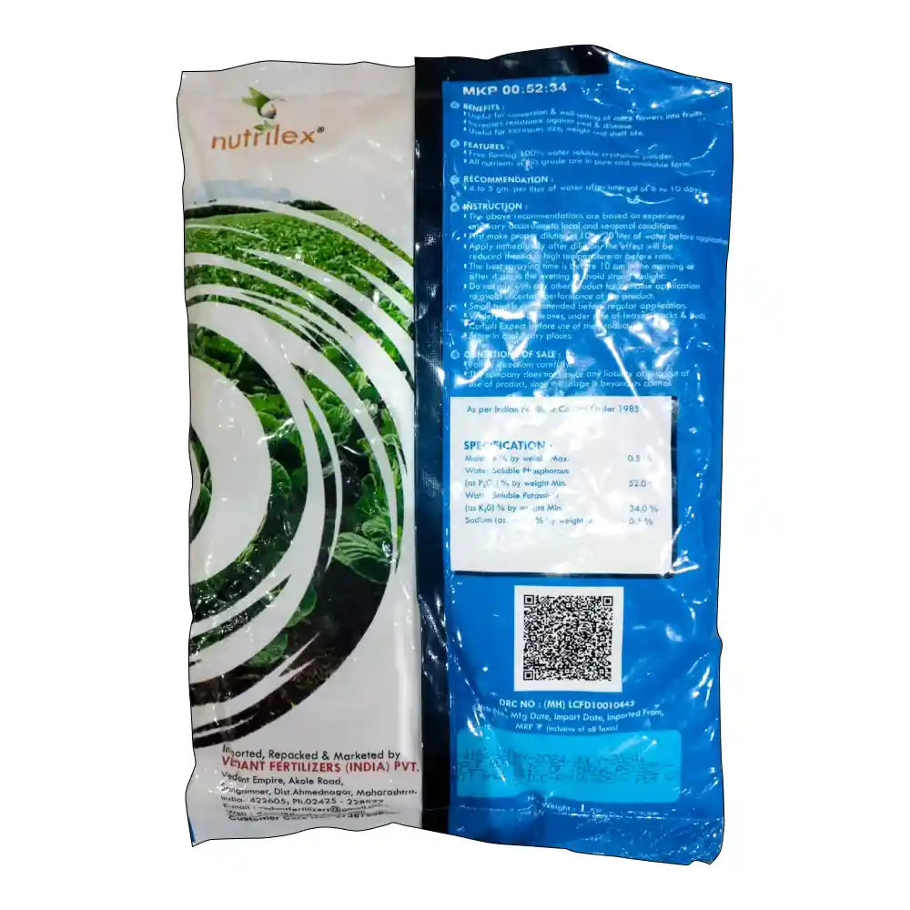 Vedant Fertilizers Nutrilex 00:52:34 Water Soluble Fertilizer