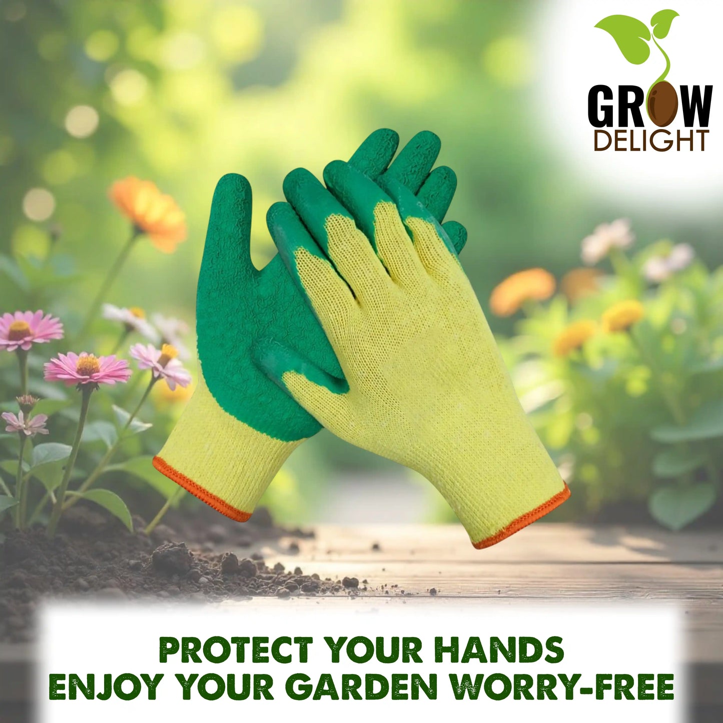 Grow Delight Comfortable Gardening Hand Gloves