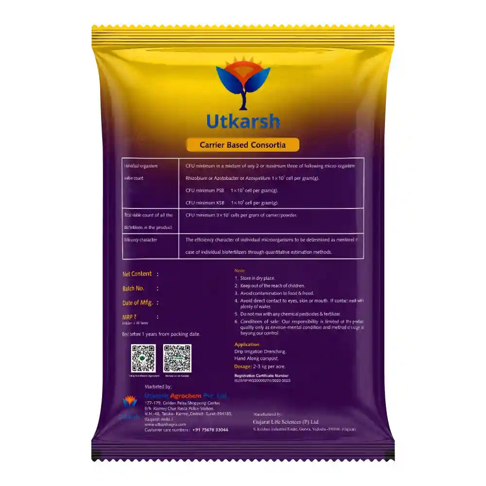 Utkarsh Microbes (Carrier Based Consortia) Biofertilizer