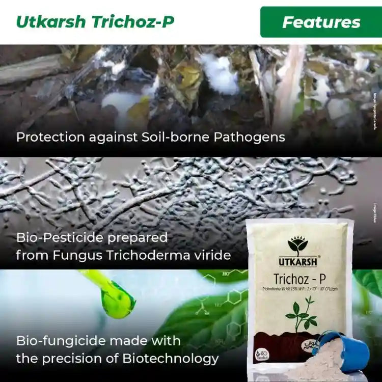 Utkarsh Trichoz-P (Trichoderma Viride 1.5% WP) Bio Fungicide