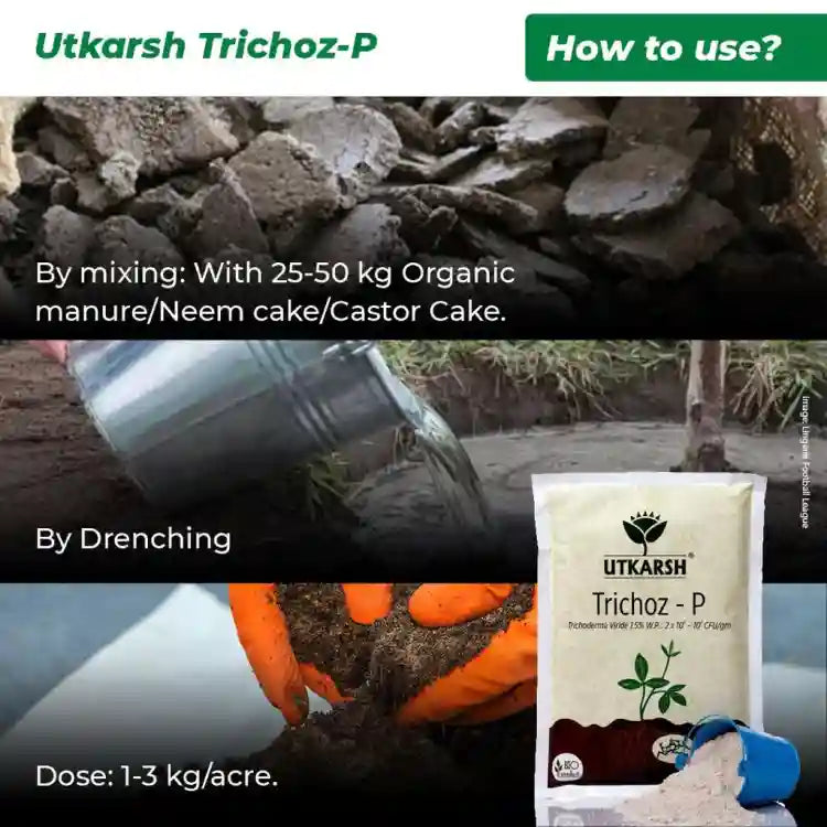 Utkarsh Trichoz-P (Trichoderma Viride 1.5% WP) Bio Fungicide