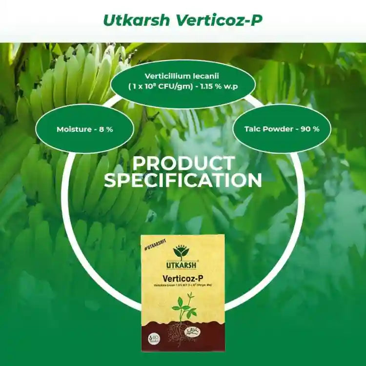 Utkarsh Verticoz-P (Verticillium Lecanii 1.15% WP) Bio Insecticide