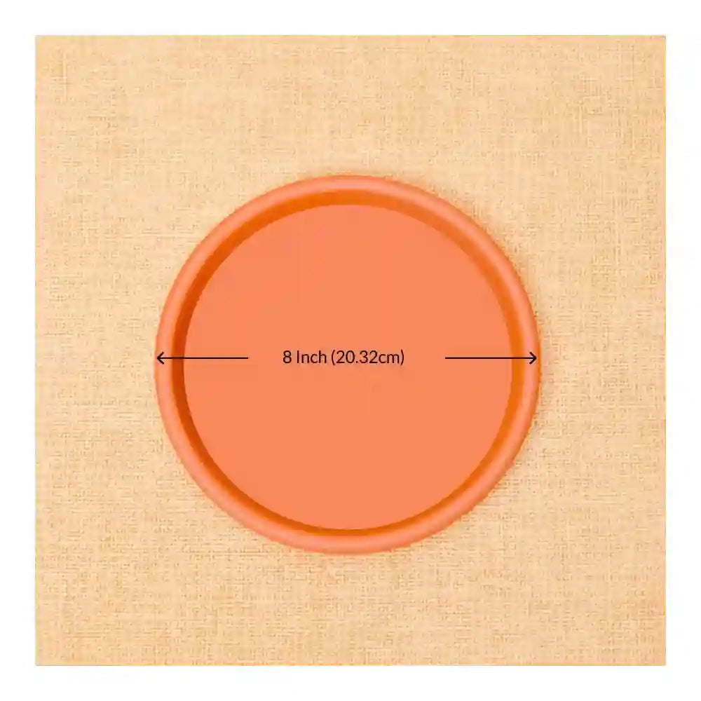 Nurserylive 10 inch (25 cm) Round Garden Pot Terracota With Plate