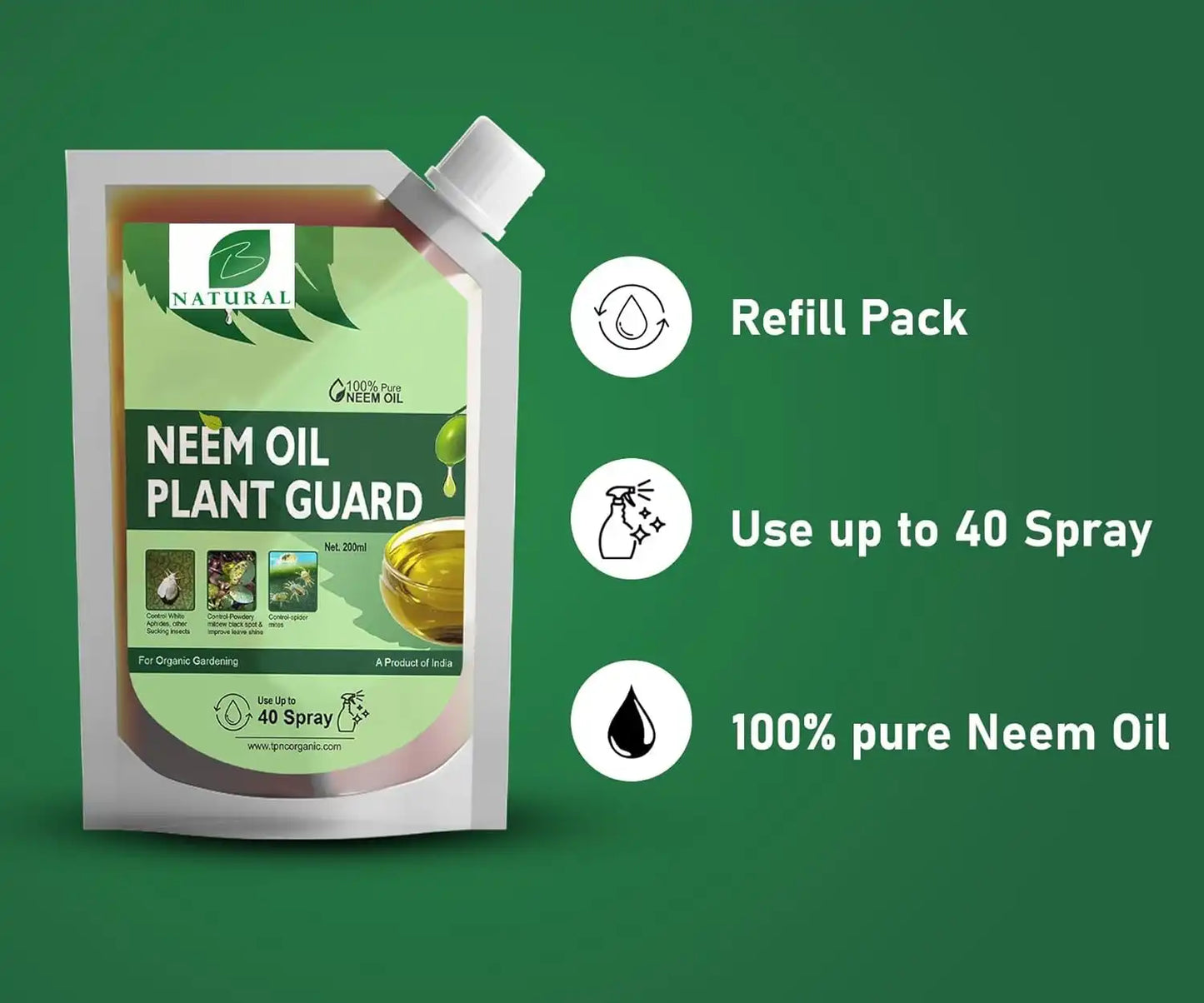 Chipku Pure Cold Pressed Water Soluble Neem Oil 200ml With Empty Spray Bottle