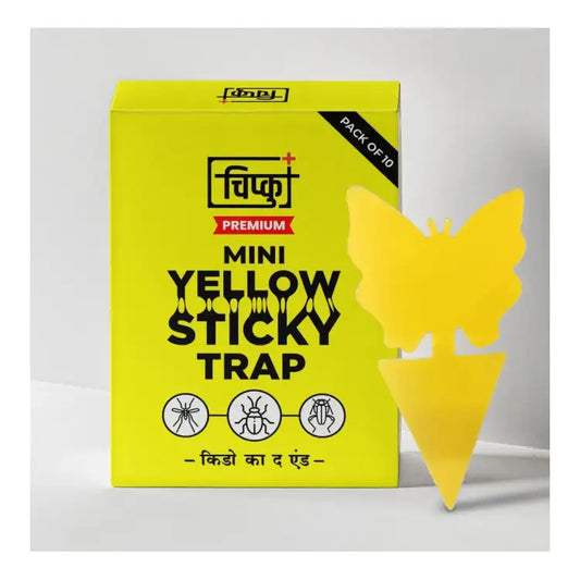 Chipku Mini Yellow Sticky Trap - Insect Catcher for Indoor & Outdoor Gardening
