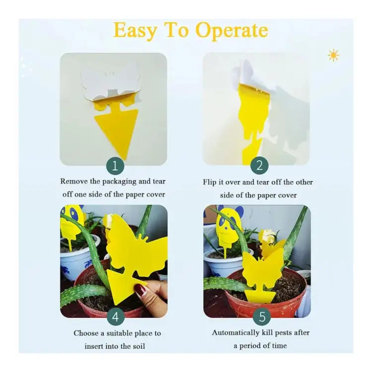 Chipku Mini Yellow Sticky Trap - Insect Catcher for Indoor & Outdoor Gardening