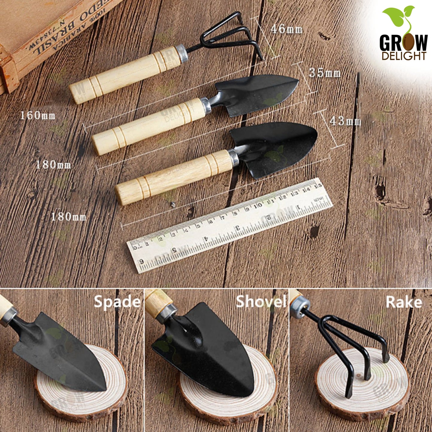 Grow Delight Gardening Tools Kit-4 piece