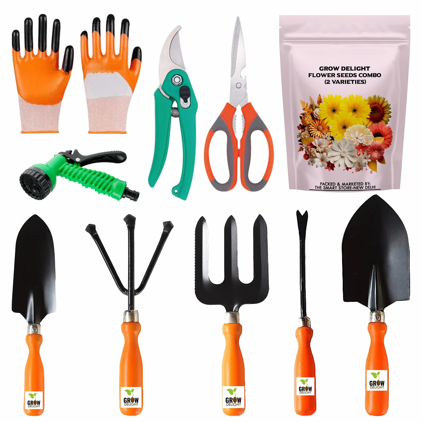 Grow Delight Gardening Tools Kit-10 piece