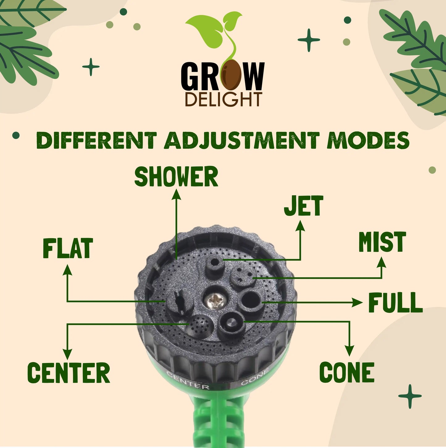 Grow Delight High Pressure Water Spray Gun for Plants & Garden