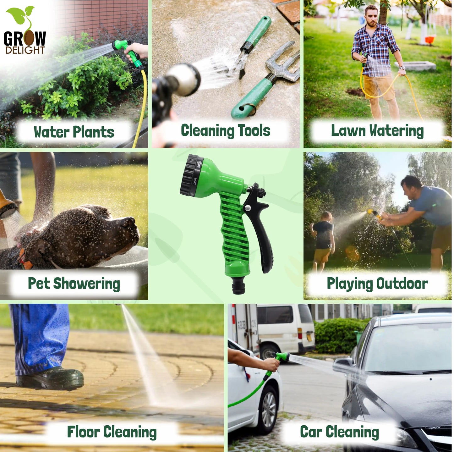 Grow Delight High Pressure Water Spray Gun for Plants & Garden