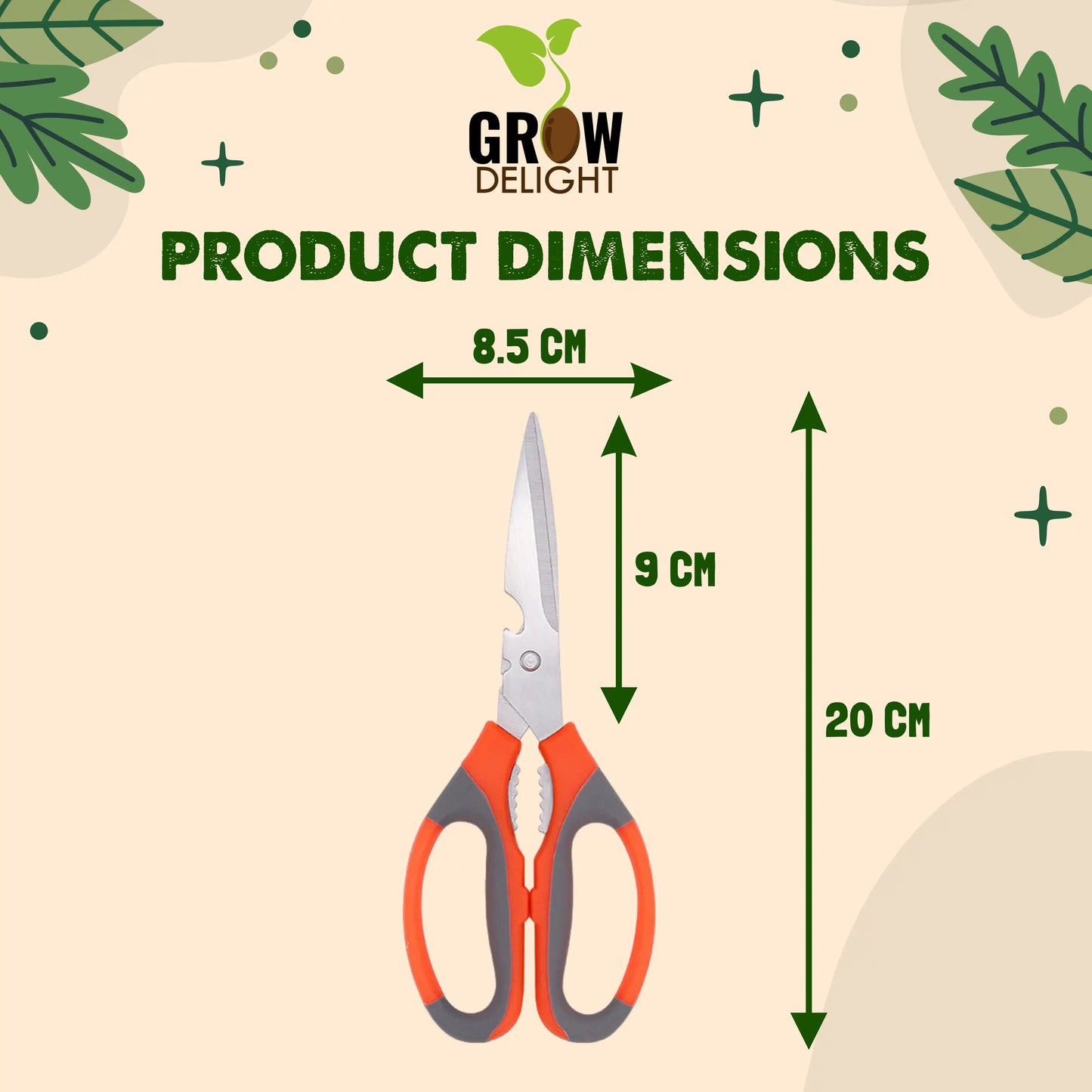 Grow Delight Scissors for Home Gardening and Household Scissors