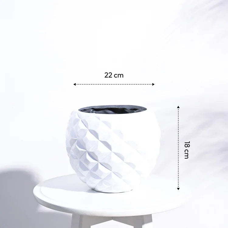 Ugaoo Planter Heraldry Vase Ball (White)
