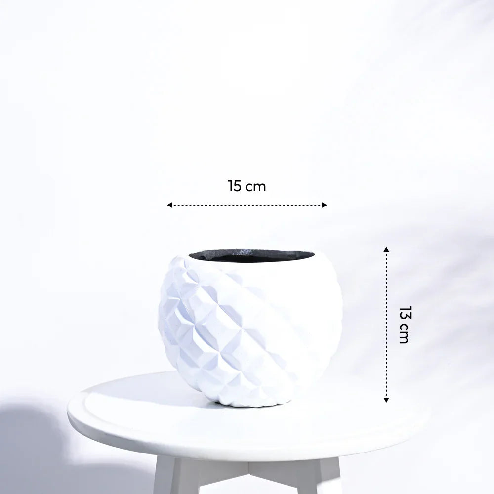 Ugaoo Planter Heraldry Vase Ball (White)