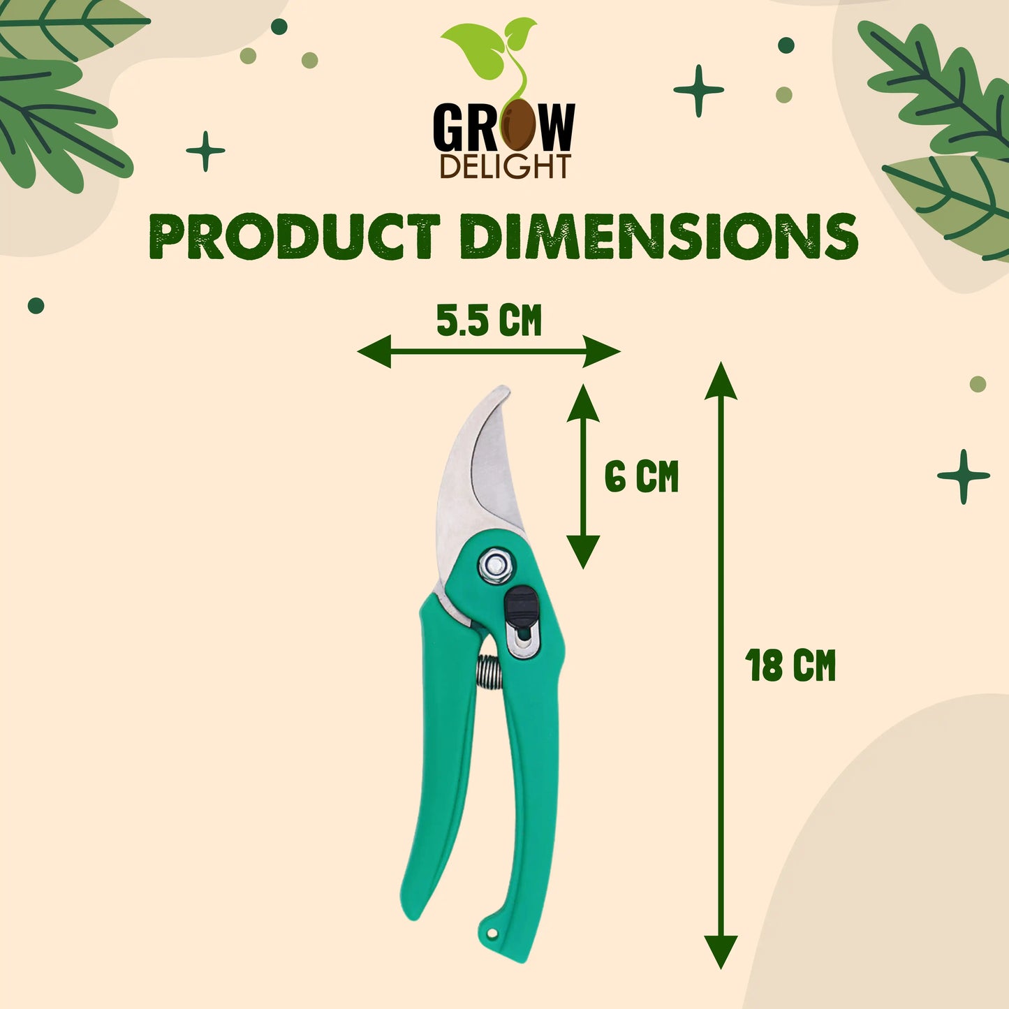 Grow Delight Heavy Duty Pruner cutter for Home Garden