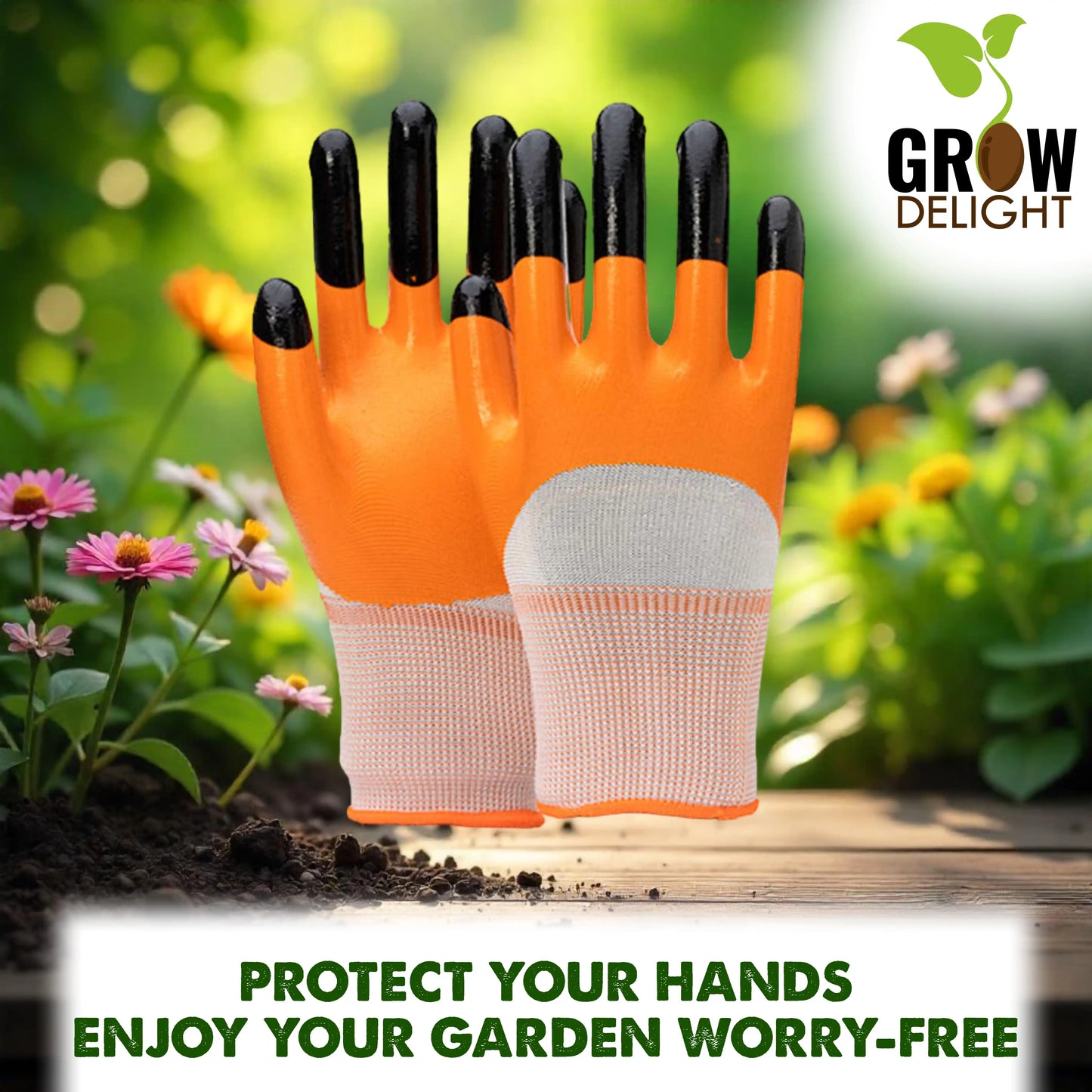 Grow Delight Gardening Gloves for Digging & Planting