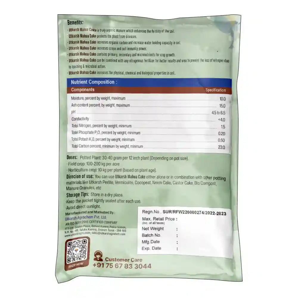 Utkarsh Mahua Cake For Plant Organic Fertilizer